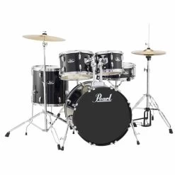 Pearl RS505C/31 5-Piece Drum Set / Kit W/ Hardware & Cymbals, Jet Black