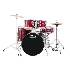 Pearl Drums RS525SC/C Roadshow 5pc Drumkit W/ Hardware, Cymbals, Accessories, Red Wine
