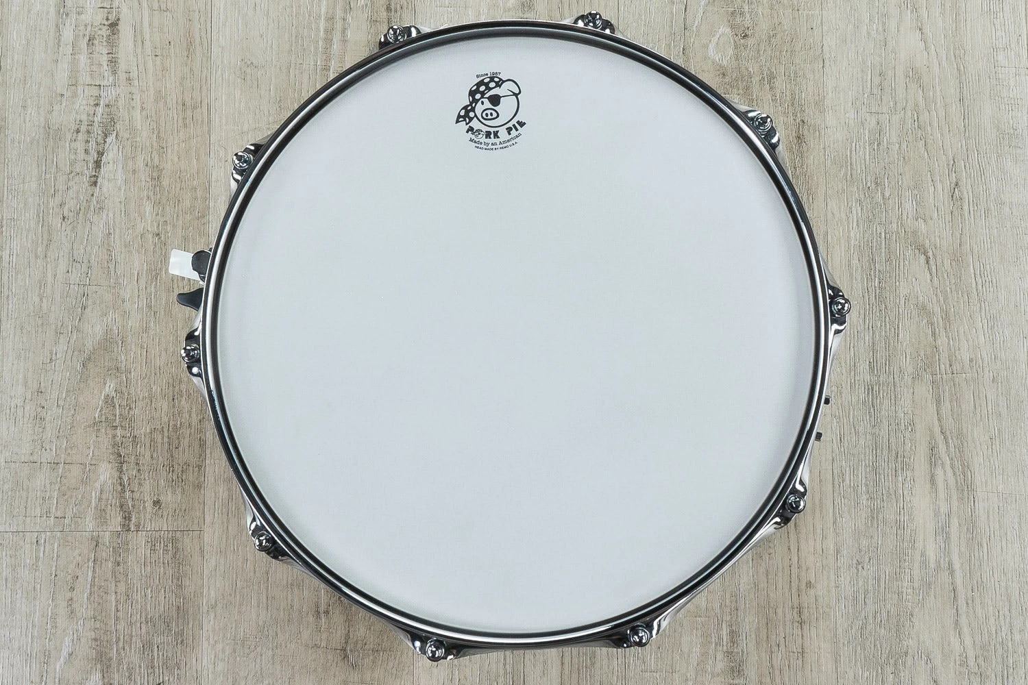 Pork Pie Percussion 7 X 14 Hickory Ply Snare Drum, Vintage Satin 4 Pork Pie Percussion 7 X 14 Hickory Ply Snare Drum, Vintage Satin - Image 2