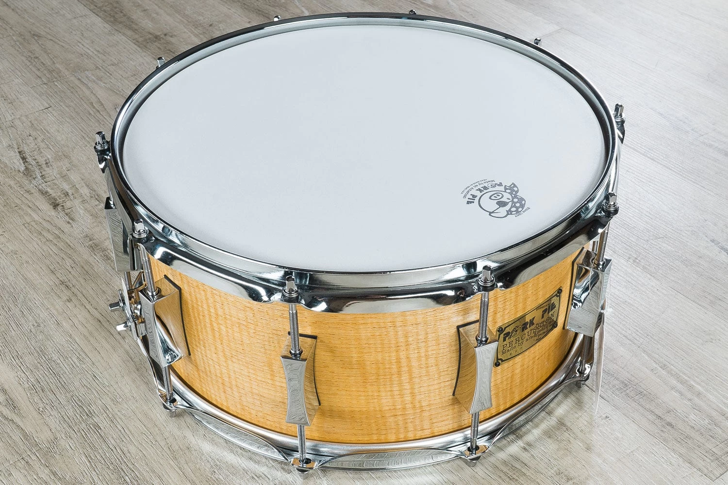 Pork Pie Percussion 7 X 14 Hickory Ply Snare Drum, Vintage Satin 3 Pork Pie Percussion 7 X 14 Hickory Ply Snare Drum, Vintage Satin