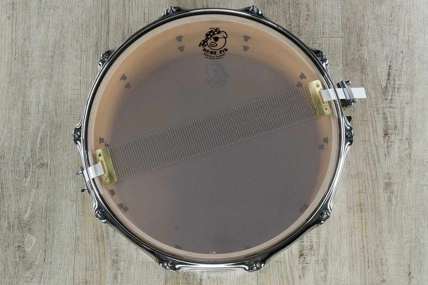 Pork Pie Percussion 7 X 14 Hickory Ply Snare Drum, Vintage Satin 9 Pork Pie Percussion 7 X 14 Hickory Ply Snare Drum, Vintage Satin - Image 7