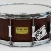 Pork Pie Percussion 6.5'' X 14'' Snare Drum, 5-Ply Hickory Fiddleback, Rosewood Satin -Musical Instrument Store ppp pp6514jpsn hick 1