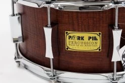 Pork Pie Percussion 6.5'' X 14'' Snare Drum, 5-Ply Hickory Fiddleback, Rosewood Satin -Musical Instrument Store ppp pp6514jpsn hick 4