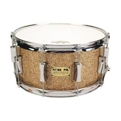 Pork Pie Percussion USA Custom Maple Shell Snare Drum, Bettis B20 Cymbal Glitter (6.5x14")
