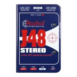 Radial J48 Stereo 2-Channel Active Instrument Phantom Powered Direct Box
