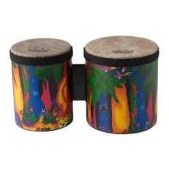 Remo KD-5400-01 Kids Percussion Series Bongo, Rain Forest, 5'' And 6''