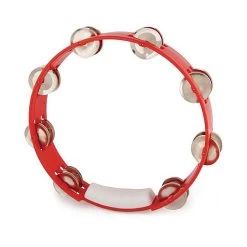 Rhythm Tech TC4030 True Color Tambourine, 10" - Red