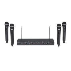 Samson Stage 412 Frequency-Agile Quad-Channel Handheld VHF Wireless System W/ 4 Mics