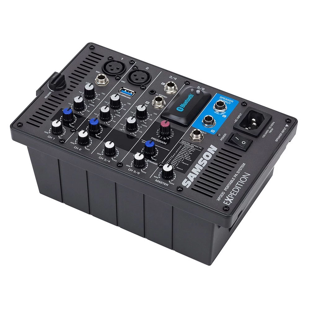 Samson Expedition XP300 Portable PA, Built-In 6Ch Mixer, 300w 6 Samson Expedition XP300 Portable PA, Built-In 6Ch Mixer, 300w - Image 4