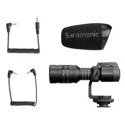 Saramonic VMIC Mini Camera-Mountable Shotgun Microphone For DSLR, Mirrorless & Video Cameras Or Smartphones & Tablets -Musical Instrument Store sara vm mn 7