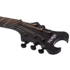 Schecter Machine Gun Kelly Acoustic Electric Guitar, Rosewood Fretboard, Satin Black -Musical Instrument Store schtr 3739 3