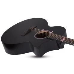 Schecter Machine Gun Kelly Acoustic Electric Guitar, Rosewood Fretboard, Satin Black -Musical Instrument Store schtr 3739 5