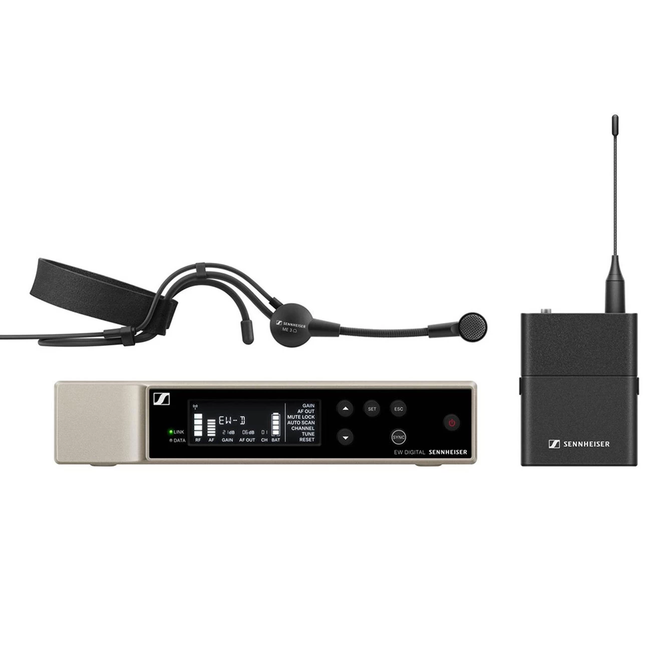 Sennheiser EW-D ME3 Digital Wireless Headworn Microphone System, Q1-Q6 3 Sennheiser EW-D ME3 Digital Wireless Headworn Microphone System, Q1-Q6