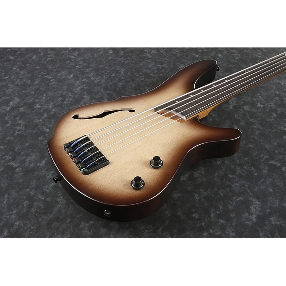 Ibanez SRH505F NNF Bass Workshop SR Series 5-String Fretless Hollowbody Bass - Natural Browned Burst Flat 4 Ibanez SRH505F NNF Bass Workshop SR Series 5-String Fretless Hollowbody Bass - Natural Browned Burst Flat - Image 2