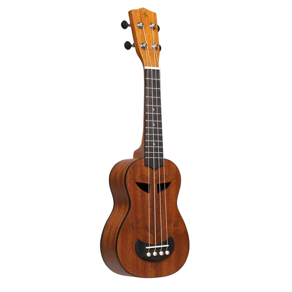 Stagg Music Tiki Series Soprano Ukulele, Sapele Top, AH Finish, Black Nylon Gigbag 4 Stagg Music Tiki Series Soprano Ukulele, Sapele Top, AH Finish, Black Nylon Gigbag - Image 2