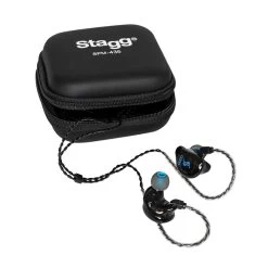 Stagg SPM-435 BK High Resolution 4-Driver Sound Isolating In-Ear Earphones, Black -Musical Instrument Store stagg spm 435bk 2
