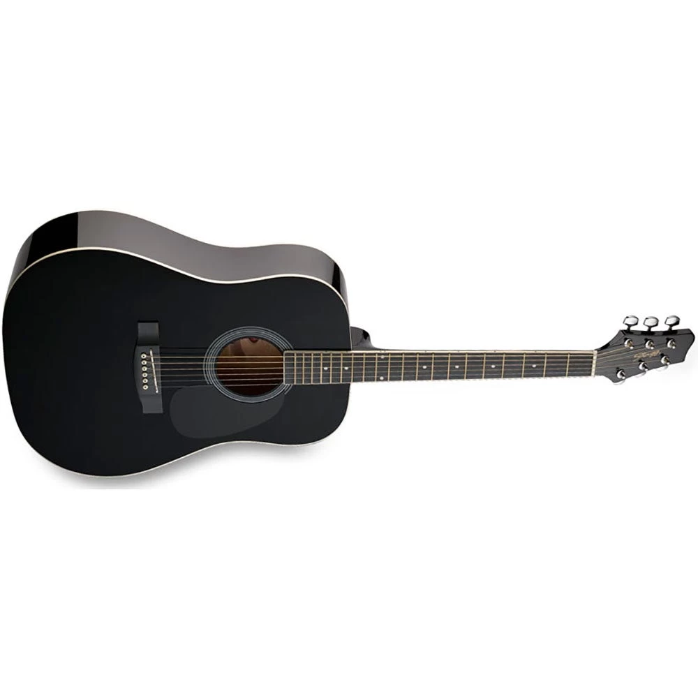 Stagg SW201BK-RH 3/4-Size Dreadnought Right-Handed Acoustic Guitar (Black) 4 Stagg SW201BK-RH 3/4-Size Dreadnought Right-Handed Acoustic Guitar (Black) - Image 2
