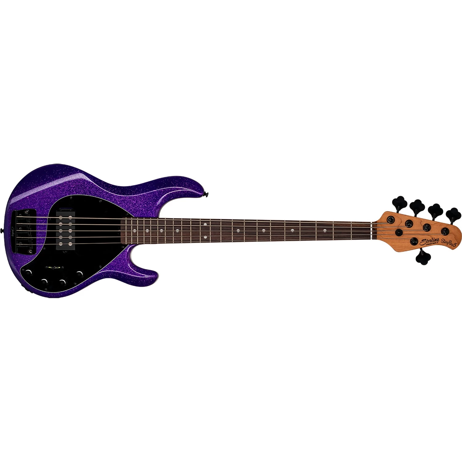 Sterling By Music Man StingRay Ray35 5-String Bass, Rosewood Fretboard, Purple Sparkle 3 Sterling By Music Man StingRay Ray35 5-String Bass, Rosewood Fretboard, Purple Sparkle