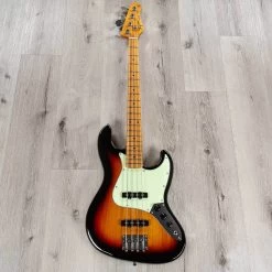 Tagima TW-73 4-String Bass, Maple Fretboard, Sunburst W/ Mint Green Pickguard -Musical Instrument Store tag tw 73 sb lfmg 3