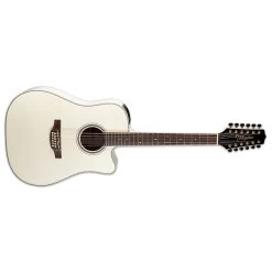 Takamine GD37CE-12 PW 12-String Acoustic-Electric Guitar, Solid Spruce Top, Gloss Pearl White