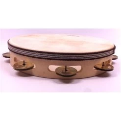 Tycoon Percussion TBWH-SBB Single Row Headed Wooden Tambourine With Bright Brass Jingles -Musical Instrument Store tyc tbwh sbb 3