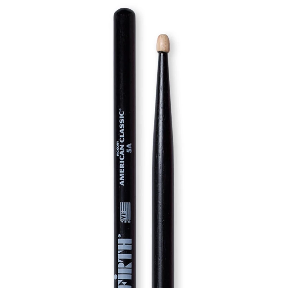 Vic Firth 5A American Classic Wood Tip Drum Sticks, Black 3 Vic Firth 5A American Classic Wood Tip Drum Sticks, Black