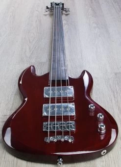 Warwick Jack Bruce Signature Fretless 4-String Bass - Burgundy Red Stain -Musical Instrument Store warw jb4 brgr 9