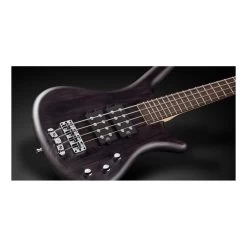 Warwick RockBass Corvette $$ Passive 4-String Electric Bass, Fretless, Rosewood Fingerboard - Nirvana Black Oil Finish
