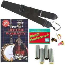 Washburn B8 Banjo Pack With Gig Bag, Pitch Pipe, Finger Picks, Strap, & Instructional Book 9 Washburn B8 Banjo Pack With Gig Bag, Pitch Pipe, Finger Picks, Strap, & Instructional Book -Musical Instrument Store wash b8k 2