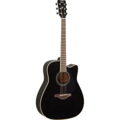 Yamaha FGC-TA TransAcoustic Acoustic Electric Guitar, Solid Spruce Top, Black -Musical Instrument Store yam fgcta bl 2