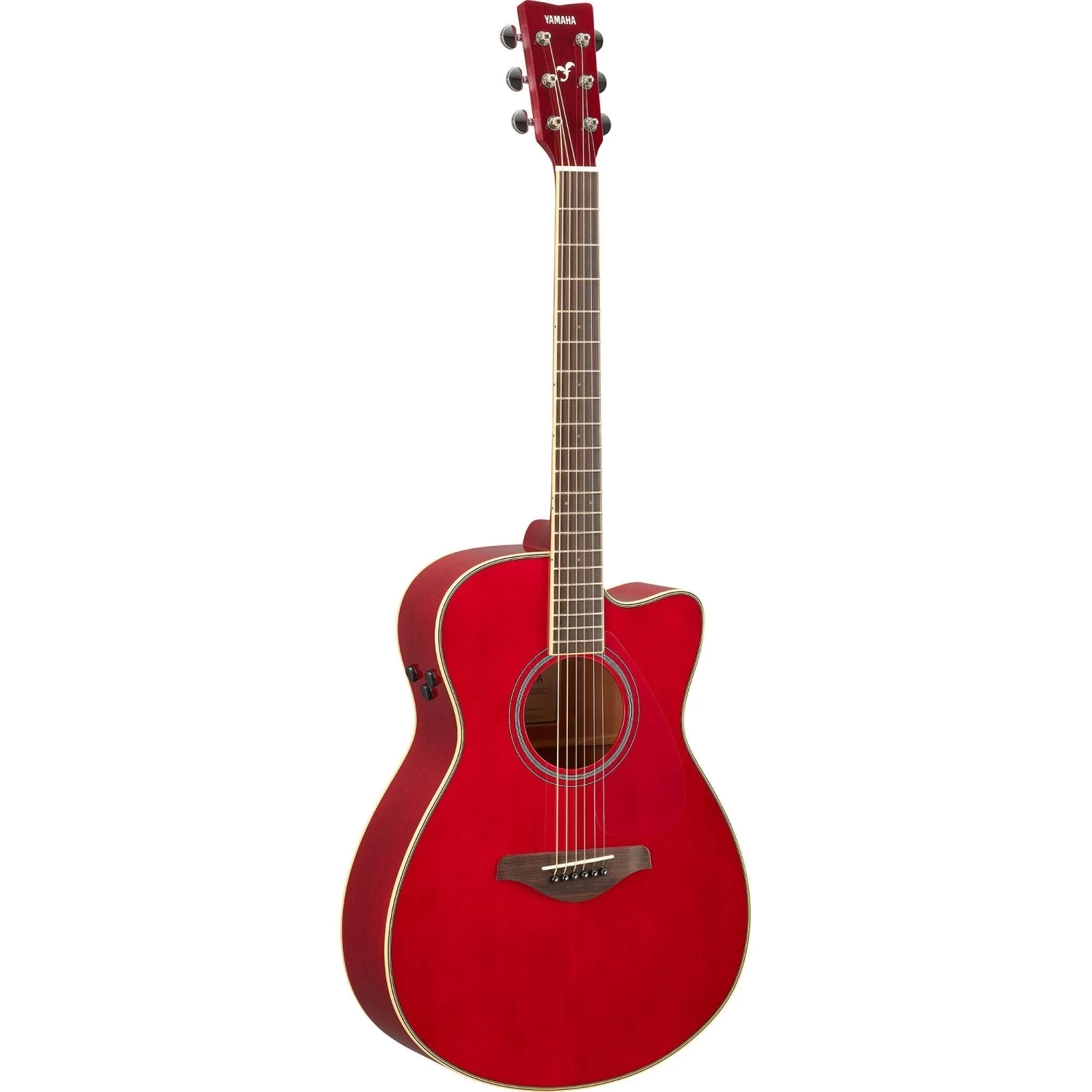 Yamaha FSC-TA TransAcoustic Acoustic Electric Guitar, Solid Spruce Top, Ruby Red 4 Yamaha FSC-TA TransAcoustic Acoustic Electric Guitar, Solid Spruce Top, Ruby Red - Image 2