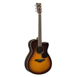 Yamaha FSX830C Small-Body Cutaway Acoustic Electric Guitar, Solid Spruce Top, Brown Sunburst