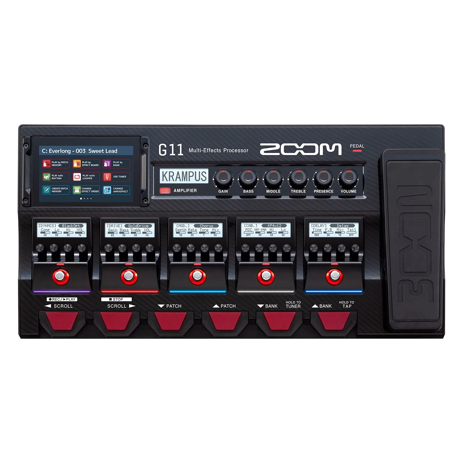 Zoom G11 Multi-Effects Processor For Guitar W/ 5-Inch Color Touchscreen 3 Zoom G11 Multi-Effects Processor For Guitar W/ 5-Inch Color Touchscreen